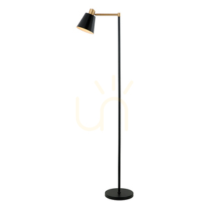 Lampa podłogowa E27 MAX 25W Żelazo Kolor czarno-złoty Klasa I Przełącznik ON OFF ZAMBELIS small 3