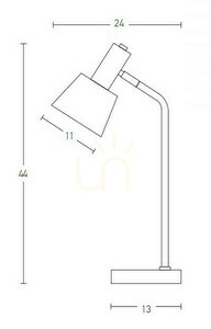 Lampa stołowa E14 MAX 25W Żelazo Szaro-złoty Przełącznik ON OFF ZAMBELIS small 1