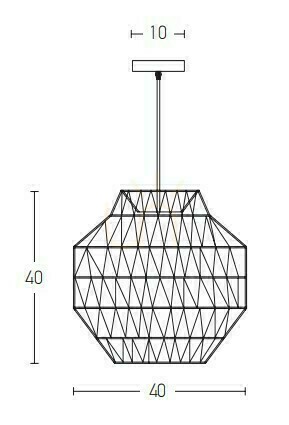 Sprawdź Lampa wisząca Zambelis Paper Rope beżowa E27 40 cm