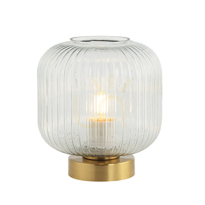 Lampa stołowa E27 MAX 40W Szkło Mosiądz Włącznik ON OFF ZAMBELIS small 3