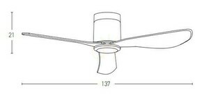 Wentylator sufitowy Zambelis czarny mat 137 cm Tuya WiFi 40W small 2