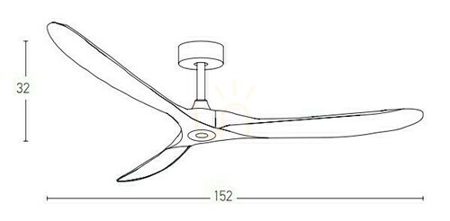 Sprawdź Wentylator sufitowy Zambelis czarny mat drewno 152 cm pilot 55W
