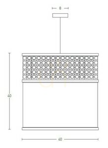 Lampa wisząca Zambelis beżowa naturalna 1xE27 40 cm burlap small 2