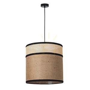 Lampa wisząca Zambelis beżowa naturalna 1xE27 40 cm burlap small 3