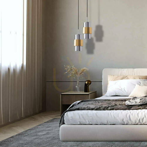Sprawdź Lampa wisząca Zambelis złoty mat chromowane szkło E27 13 cm
