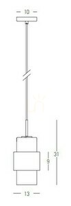 Lampa wisząca Zambelis 22002 czarna matowa, chromowane szkło, E27, Ø13 cm small 2