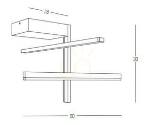 Plafon LED Zambelis 25W 3000K czarny 50 cm aluminium small 2