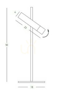 Lampa stołowa LED 4W 3000k metal czarna złota ZAMBELIS small 2