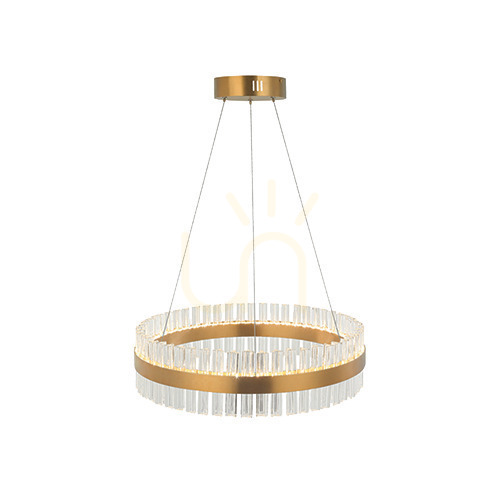 Sprawdź Lampa wisząca LED Zambelis 68W 3000K złoty mat 80 cm