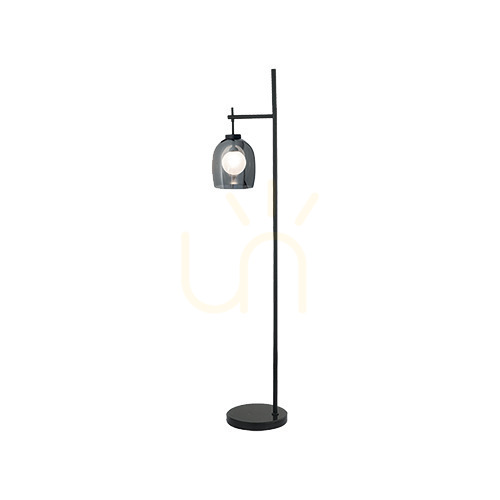 Sprawdź Lampa podłogowa G9 dymne szkło czarny marmur ZAMBELIS.