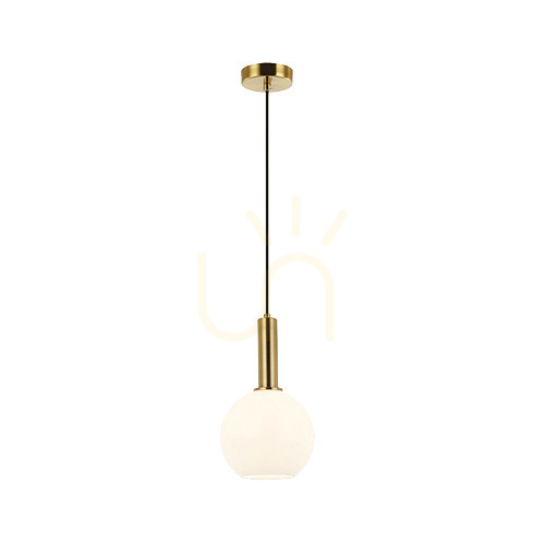 Sprawdź Lampa wisząca Zambelis 22071 złoty mat, klosz opalowy Ø 20 cm, E27