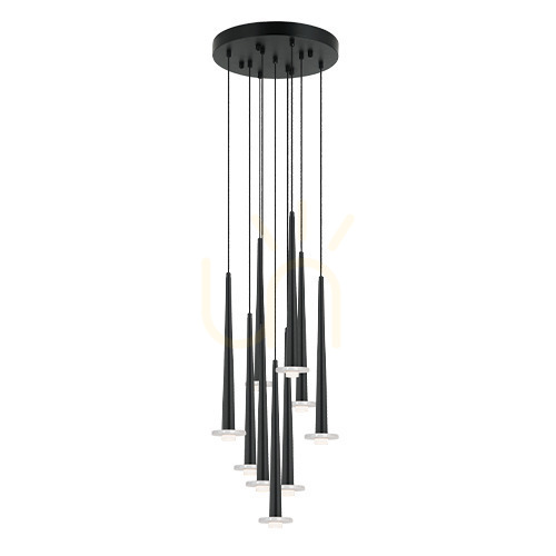 Sprawdź Lampa wisząca LED Zambelis czarna marmur 27W 3000K dimmable