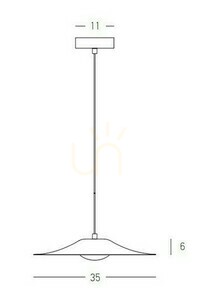 Lampa wisząca LED Zambelis 12W 3000K biała matowa Ø35 cm small 2