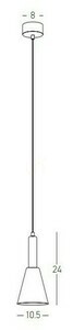Lampa wisząca LED Zambelis czarno-złota 7W 3000K 10,5 cm small 2