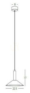 Lampa wisząca LED Zambelis czarno-złota 7W 3000K Ø22,5 cm small 2