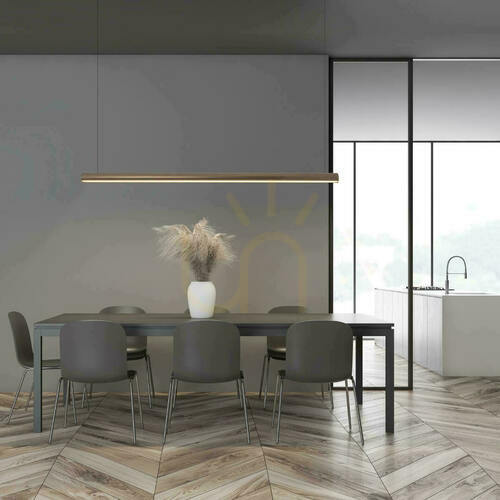 Sprawdź Lampa wisząca LED Zambelis 45W brązowa 141 cm opalowa biała