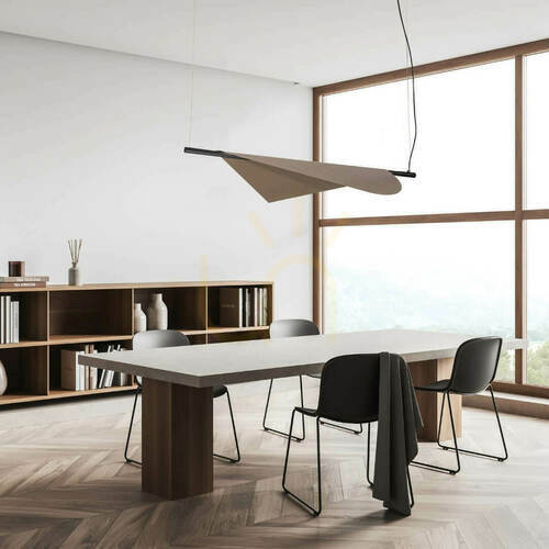 Sprawdź Lampa wisząca LED Zambelis 18W czarno-brązowa 120 cm 3000K