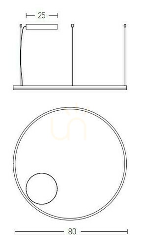Sprawdź Lampa wisząca Zambelis złota mat 55W LED 3000K Ø80 cm aluminium akryl