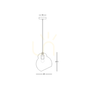 Lampa wisząca Zambelis 23015, biała matowa, szkło opalowe, E27, Ø22 cm small 3