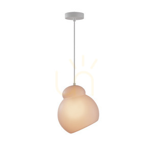 Lampa wisząca Zambelis 23015, biała matowa, szkło opalowe, E27, Ø22 cm small 1