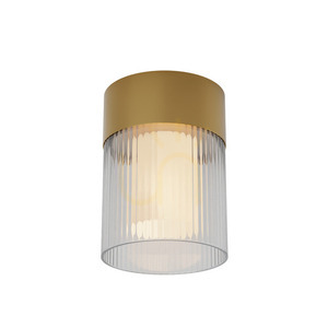 Plafon Zambelis LED 9W 3000K złoty mat metal szkło Ø11 cm small 1