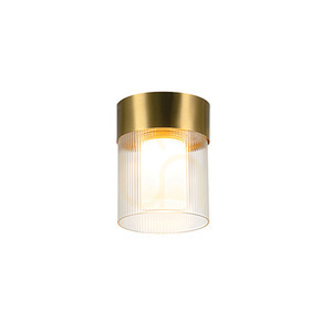 Plafon Zambelis LED 9W 3000K złoty mat metal szkło Ø11 cm small 0