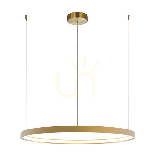 Sprawdź Lampa wisząca LED Zambelis złota matowa 45W 3000K aluminiowa 90 cm