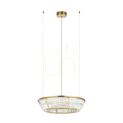 Sprawdź Lampa wisząca LED Zambelis antyczny mosiądz kryształ 38W 3000K 60 cm