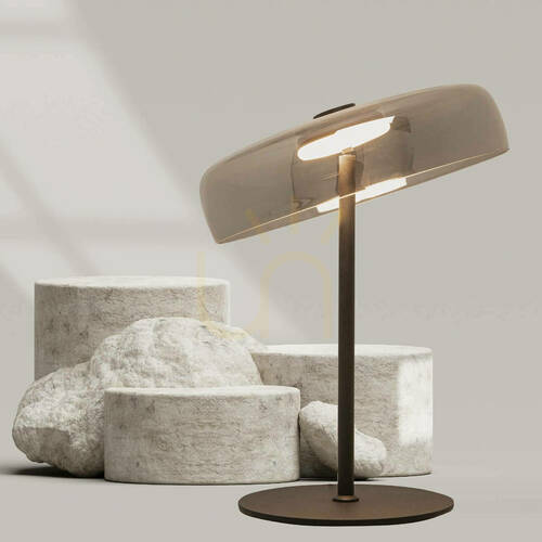 Sprawdź Lampa stołowa LED 15W metal-szkło czarny ZAMBELIS