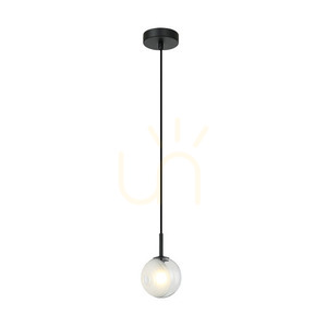 Lampa wisząca Zambelis czarna matowa szkło G9 1x5W 12,5 cm small 0