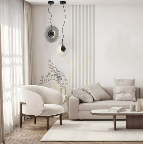 Sprawdź Lampa wisząca LED Zambelis czarna szkło dymione 11W 3000K 35 cm