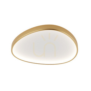 Plafon LED Zambelis 39W 3000K złoty mat 80 cm metalowo-akrylowy small 1