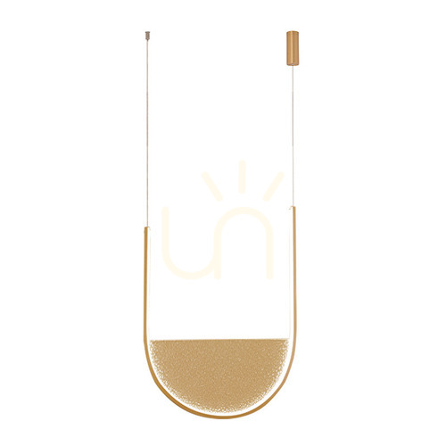 Sprawdź Lampa wisząca LED Zambelis 23165 28 W, 40 cm, matowe złoto i szkło szampańskie