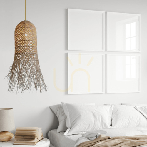 Sprawdź Lampa wisząca Zambelis rattanowa złota E27 20W 25 cm