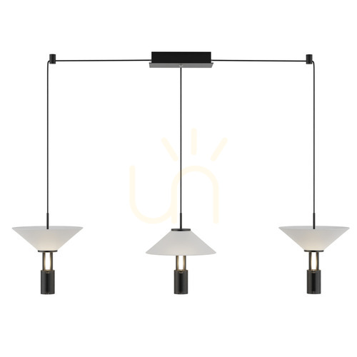 Sprawdź Lampa wisząca LED Zambelis 23202 czarna, szkło opalowe, 120 cm, 28 W 3000 K