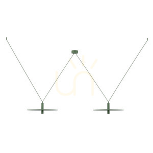 Lampa wisząca LED Zambelis zielona wojskowa metal 2x7W 3000K small 1