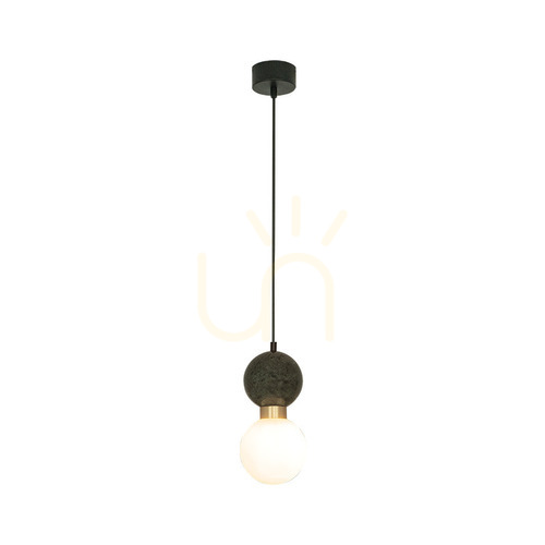 Sprawdź Lampa wisząca Zambelis G9 7W czarny marmur mosiądz szkło opalowe 12 cm