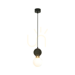 Lampa wisząca Zambelis G9 7W czarny marmur mosiądz szkło opalowe 12 cm small 0