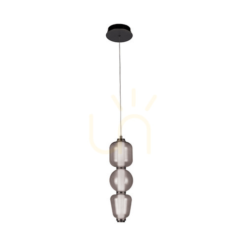 Sprawdź Lampa wisząca LED Zambelis czarna 12W 3000K metal szkło akryl 12 cm