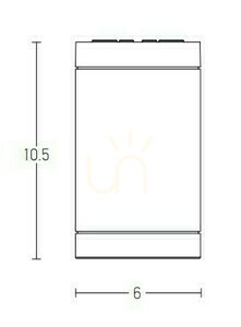 Plafon zewnętrzny Zambelis GU10 IP54 czarny aluminiowy 1x7W small 1