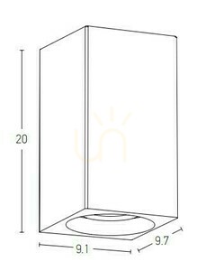 Kinkiet zewnętrzny LED Zambelis beton IP65 8W 3000K small 2