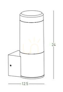Kinkiet zewnętrzny LED Zambelis 10W grafitowy IP54 3000K small 2