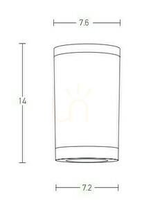 Zewnętrzna lampa celownicza 1xgu10 ABS biała ZAMBELIS small 2