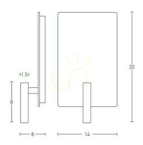 Czarny kinkiet do czytania LED Zambelis H41 3 W + 5 W 3000 K small 2