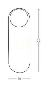 Kinkiet Zambelis H64-B czarny mat kula opalowa G9 30 cm small 2