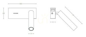 Lampka do czytania LED 3W biała ZAMBELIS small 2
