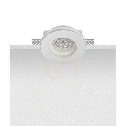 Sprawdź Downlight gipsowy Zambelis S027 bezramkowy GU10 maks. 35 W biały Ø 10 cm
