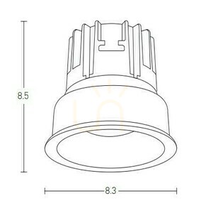 Spot LED Downlight 13W czarny ZAMBELIS small 1