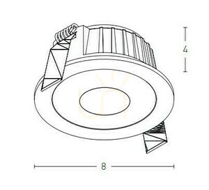 Spot LED Downlight 6W czarny ZAMBELIS small 1