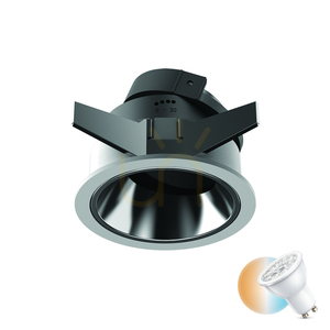 Downlight Spot 1xgu10 Biały piaskowy - Czarny chrom ZAMBELIS small 0